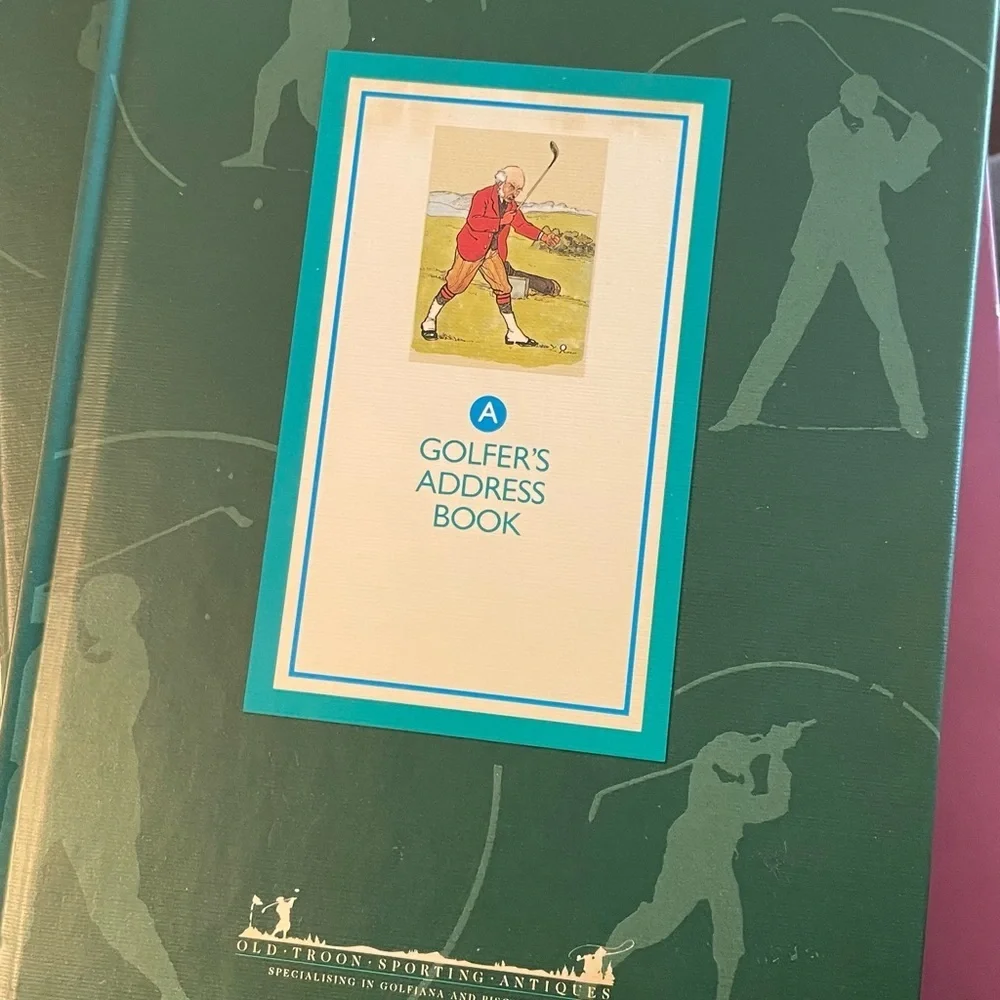 Old Troon Sporting Antiques, Scotland Vintage Golfer's Address Book, Green 1989.